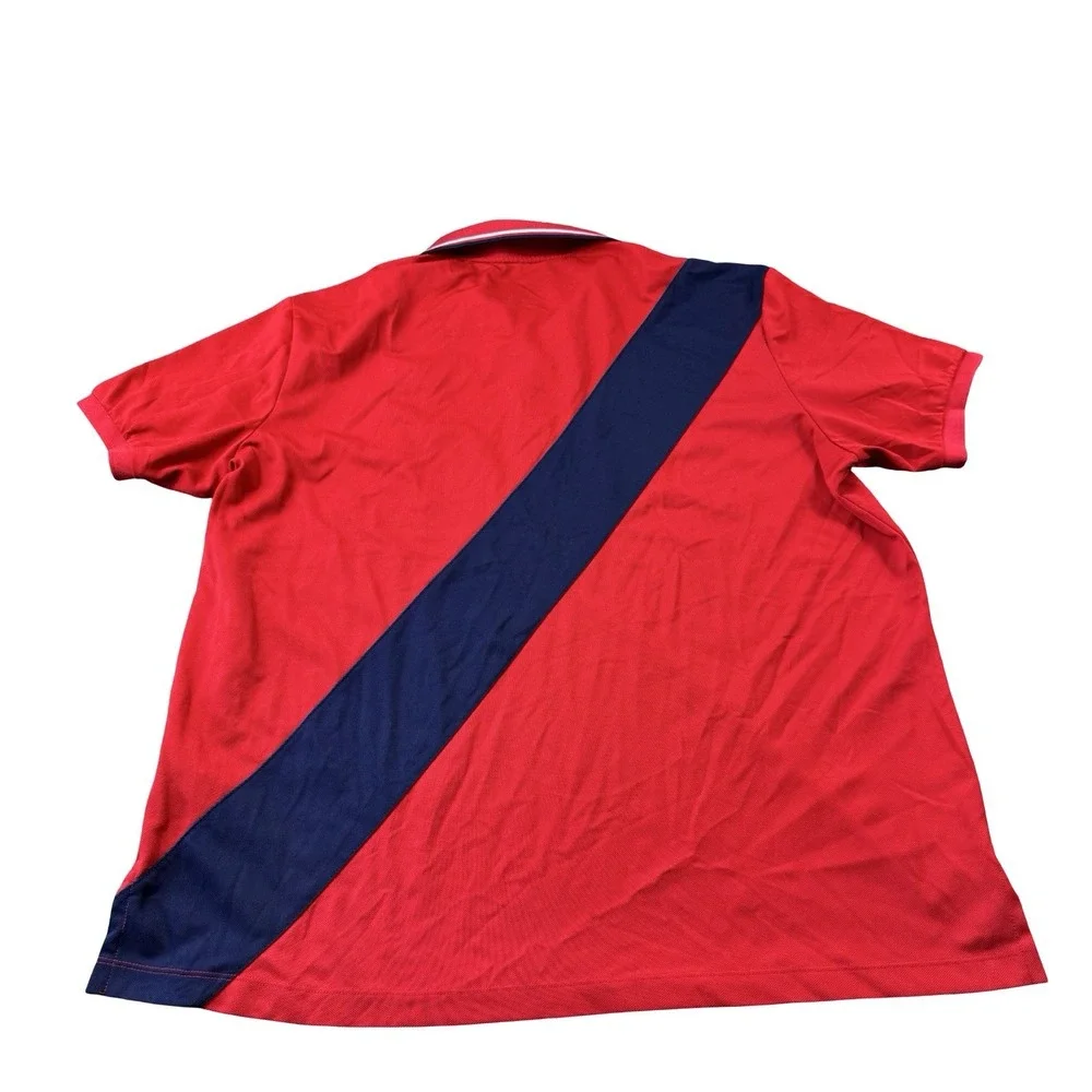 Polo Ralph Lauren Red Blue Big Pony Performance Mens Polo Shirt Size XL